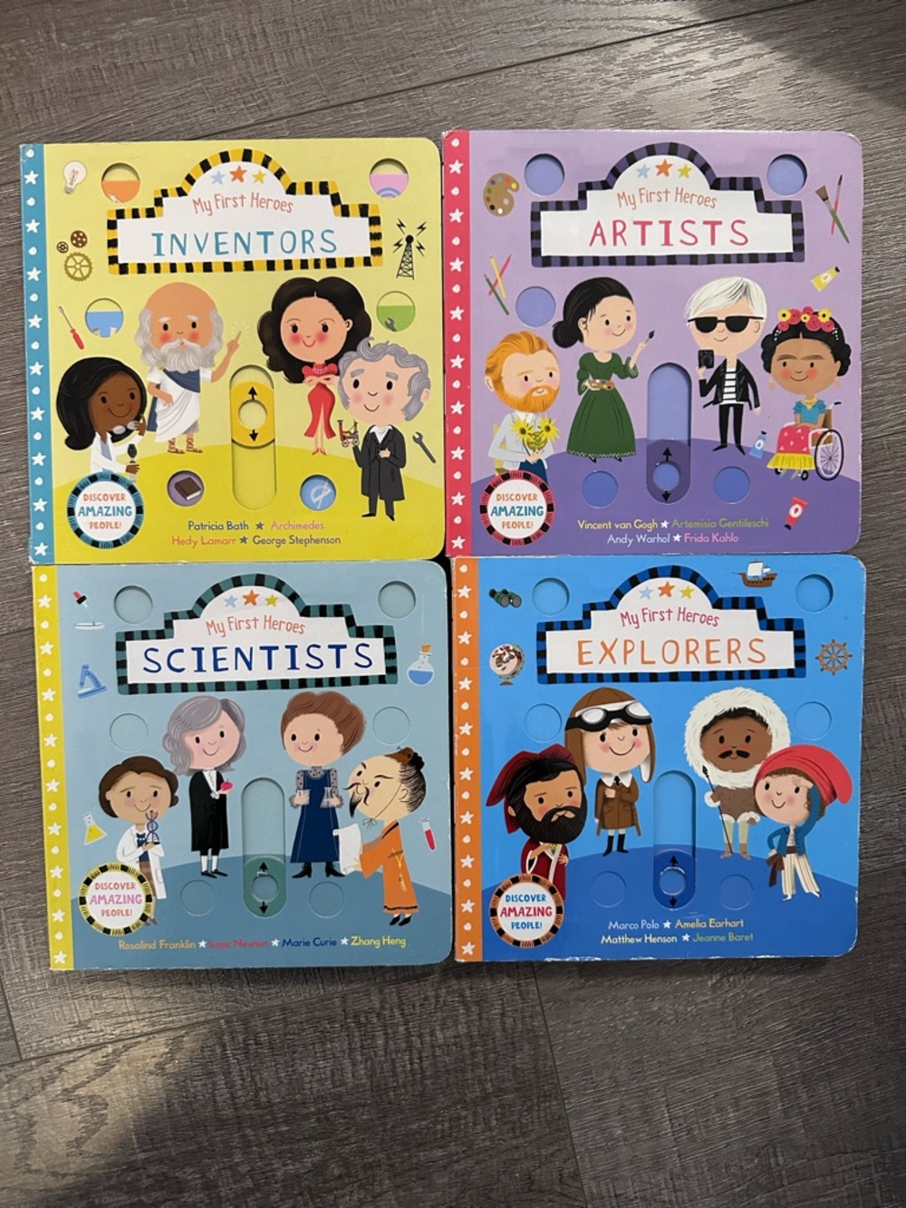 📚 My First Heroes Book Set - 4 Board Books - Science, Explorers, Artists 📚 bulk
